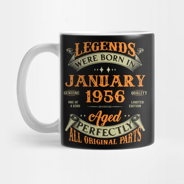 67th Birthday Gift Legends Born In January 1956 67 Years Old by Schoenberger Willard